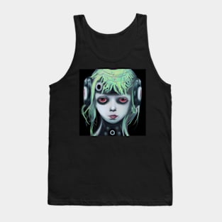 Cyber geisha anime girl Tank Top